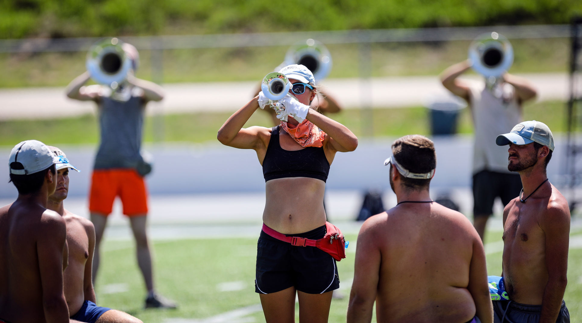 Cadets practicing at Mines